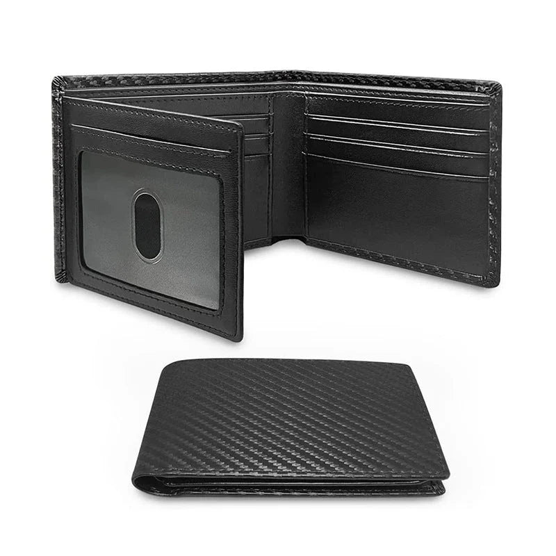 Men's Anti-Magnetic Carbon Fiber Slim Wallet – Multi Card Slot