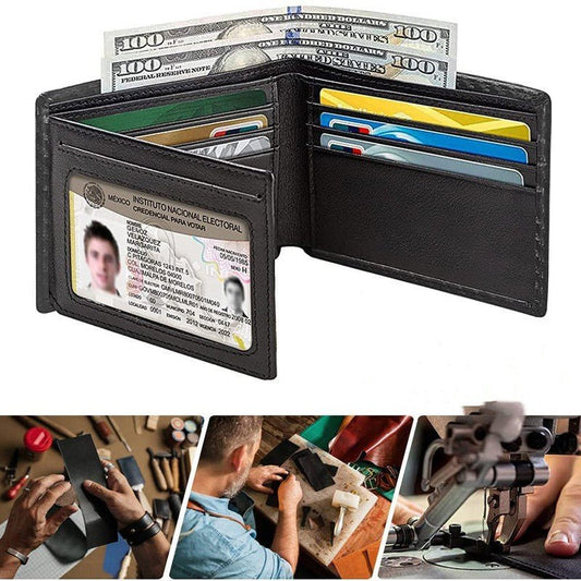 Men's Anti-Magnetic Carbon Fiber Slim Wallet – Multi Card Slot