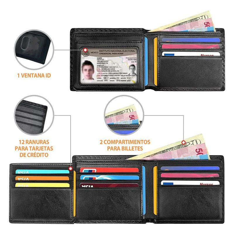 Men's Anti-Magnetic Carbon Fiber Slim Wallet – Multi Card Slot