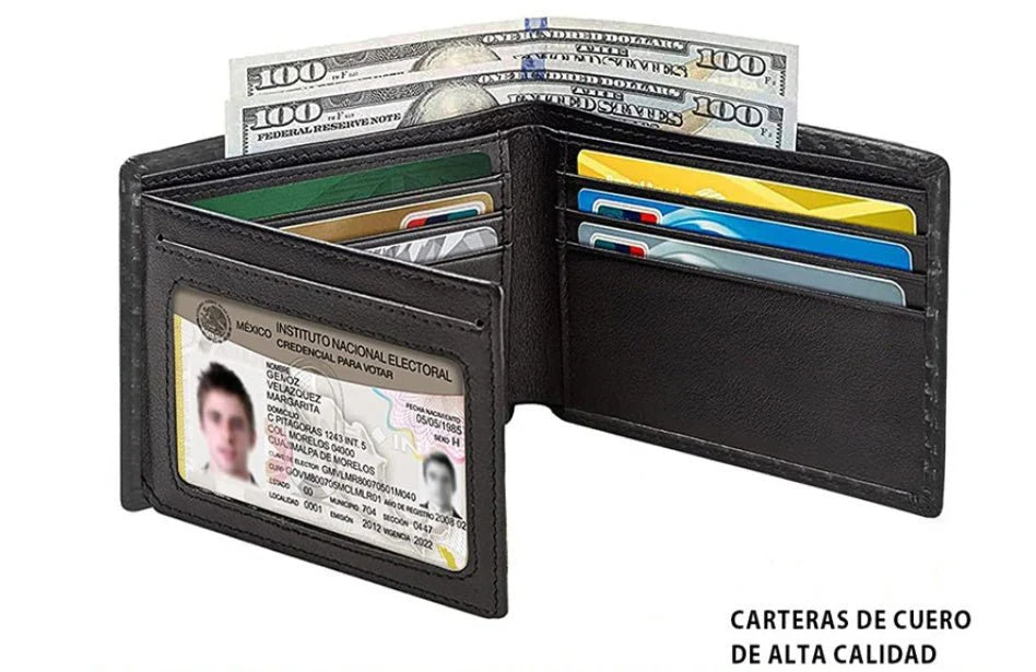 Men's Anti-Magnetic Carbon Fiber Slim Wallet – Multi Card Slot